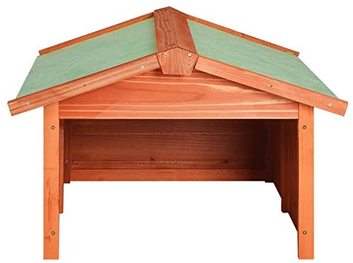 Tidyard Tannenholz Massiv Mähroboter Garage Dach Unterstand Überdachung Rasenmäher Überdachung Holzgarage Rasenroboter Mährobotergarage 72 x 87 x 50 cm (B x T x H)