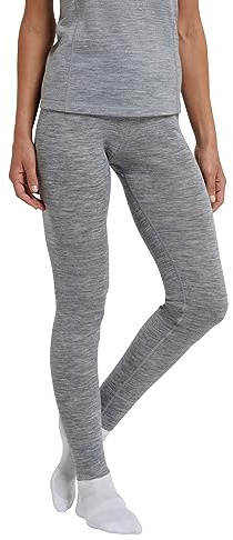 Mountain Warehouse Merino Womens Thermal Base Layer Pants - Lightweight Ladies Trousers, Breathable, Antibacterial Bottoms, High Wicking, Easy Care - for Outdoors Light Grey Women's Size 24
