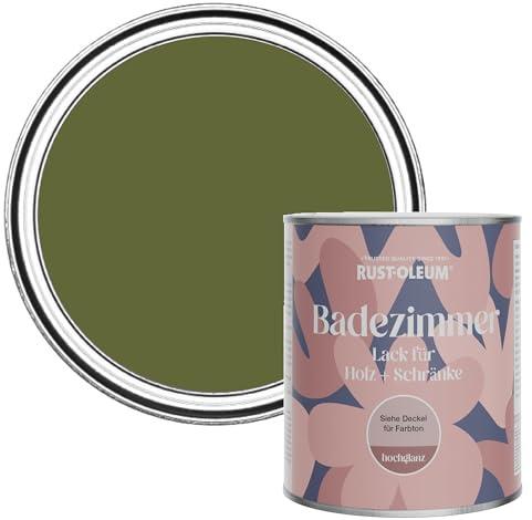 Rust-Oleum Green Moisture Resistant Bathroom Wood and Cabinet Paint in Gloss Finish - Jasper 750ml