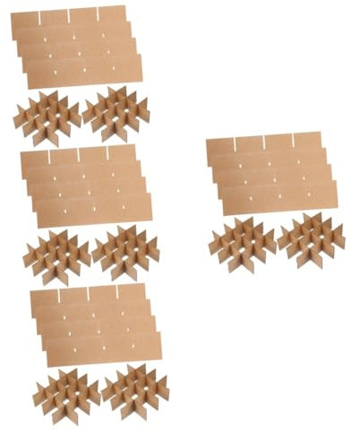 CLISPEED 24 Pcs Shipping Carton Dividers Glass Divider Kits Wine Glassware Dividers Dish Packing Dinnerware Flatware Wine Glasses Paper Box Cell
