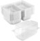 PINGEUI 100 Pcs Plastic Cake Slice Boxes, 7.2 Inch Clear Salad Box with Lid Square Cake Box Individual Cake Boxes for Salad, Sandwich, Dessert, Cake Slice, Muffin, Cheese, Pasta