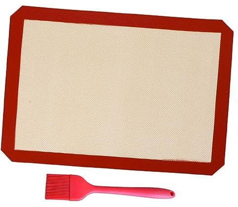 Cabilock Backmatte Aus Silikon Backformen Grillplatte Im Freien Backmatte Aus Glasfaser Backofen Outdoor-grillmatte Grillmatten Zum Grillen Ofenmatte Rot Lebensmittelqualität Kieselgel