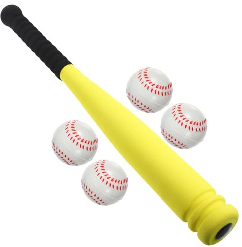 Mazza da baseball per bambini in schiuma giocattolo con 4 palline da 21 pollici, set da baseball per ragazzi in plastica per bambini piccoli ragazzi e ragazze
