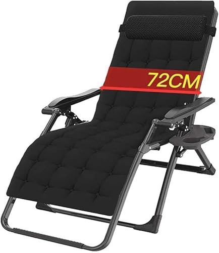 ZWDCVFGK Liegestühle, klappbarer Liegestuhl, robuste Schwerelosigkeitsstühle, Strandstühle, Sonnenliegen, Strandterrasse, Garten, Camping, Freizeitstühle, Superbreite 66/72 cm