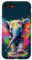 Hülle für iPhone SE (2020) / 7 / 8 Kleiner Elefant mit Kulleraugen und bunten Farbklecksen