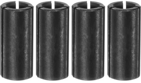 sourcing map Router Collet Chuck Driver Adapter 1/2 (12.7mm) to 1/4(6.35mm) Carbon Steel CNC Engraving Bit Router Converter for Woodworking Engraving Machine Tool 4pcs