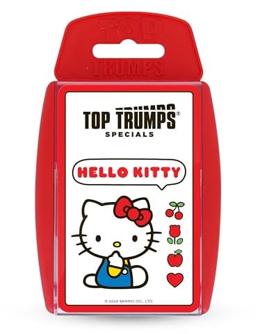 Top Trumps Hello Kitty Specials Kartenspiel, entdecken, mit Hello Kitty spielen und alle ihre Lieblingshobbys entdecken, pädagogisches Geschenk für Kinder ab 6 Jahren, Rosa, Pastellfarben