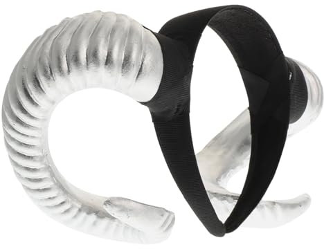 SOIMISS 2st Haarreifen Aus Horn Kopfschmuck Aus Horn Teufelshörner Haarbänder Schwarzes Hörner-stirnband Teufel Stirnband Widderhörner Cosplay Stirnband Mit Weißen Hörnern Bands Silver