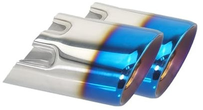 Auspuffspitze Für BMW F20 F21 M135 F22 F23 M235i M240i F30 F31 335i 340i F34 GT F32 F33 435i 440i 2 Stück Edelstahl-Auspuffblenden(Blue Bevel)
