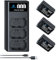 Homesuit NP-FZ100 Battery 2500mAh and LCD Charger for Sony ZV-E1 FX3 FX30 A7RIII A7RV A7RIV A7SIII A7III A7IV A7C A7CII A6600 A6700 Alpha A1 A9 A9II A9III 9R A9R 9S Cameras (3-Pack)