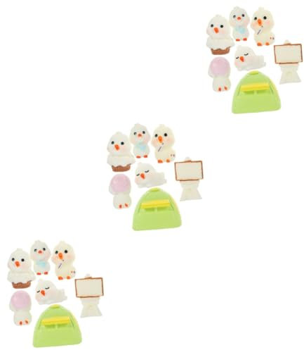 Yardwe 3sets Micro Landscape Accessories Mini Canard Inflatable Hot Tub Blow up Pool Plushies Bath Cute Figurine Mini Things House Animal Small Ducks Succulents Bonsai Decors 7pcs*3
