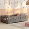smartwood Bodenbett 80x160 Grau - Montessori Kinderbett aus Holz mit FSC-Zertifikat TILA 2B mit Rausfallschutz & Lattenrost bis 230kg belastbar - Einfache Montage