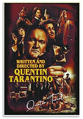 HSYIFF GemäLde Auf Leinwand Senza Cornice 60 * 90cm Manifesto di Quentin Tarantino