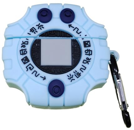 eglixu Schutzhülle für AirPods 4, niedliches Cartoon-Design, kreatives Digimon-Monster-Digivice-Design, weiches Silikon für Apple Air Pods, 4. Headset, Ladehülle
