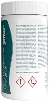 Sillar Chlorgranulat Shock für Pool, Gartenpool, Whirlpool & Schwimmbad – Wasserdesinfektion & Poolreinigung – 1kg Granulat zur Stoßchlorung mit schneller Wirkung – gegen Algen & Bakterien
