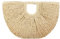 BUFANJIA Bolso de mano bohemio con diseño de luna de gran capacidad para mujer, bolso de paja de media luna, color sólido, bolso de muñeca de tejido simple, bolsa de playa de verano, beige, Talla