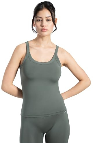 SMILODOX Tanktop Damen Missie, figurbetontes Sporttop mit schmalen Trägern, Unterhemd breiter Bundabschluss, Stretch-Komfort Shirts, ideal für Alltag, Freizeit, Training, Layering & Athleisure Looks