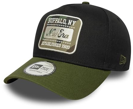 New Era Camo Patch E-Frame CapEra Women/Men - Curved Brim Cap Baseball with Peak All-Season Spring Summer Autumn Winter