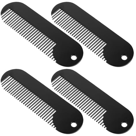 IMIKEYA 4stücke Mini Bartkamm aus Feinzahniger Reise Haarkamm für Herren Bartpflegekamm als Taschenkamm und Schnurrbartkamm für Tägliche Haarstyling