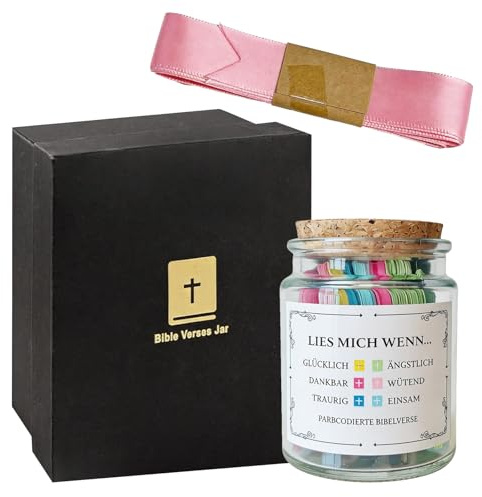 Icetop Bibelvers Glas, 90 deutsche Bibelverse – Christliches Geschenk | Perfektes christliches Geschenk zur Taufe, Kommunion und Konfirmation. Für tägliche Andacht und geistliche Ermutigung.