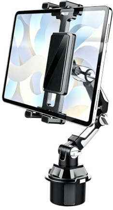 Noaya Car Phone Holder - 360° Rotatable Car Cup Tablet Holder, Multi Joint Adjustable Car iPad Holder for cars, Universal Cup Mount for 5-13 Inch Smartphones & Tablets