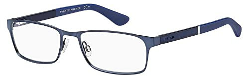 Tommy Hilfiger Rechteckig Metall Brillen in Blau für Herren, Brille mit Sehstärke, optional mit Sonnenbrillen tönung oder Blaulichtfilter (Modell Th 1479)