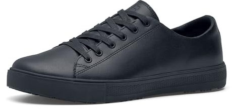 Shoes for Crews Unisex Slip-Resistant Work Sneakers – Comfortable, Lightweight, Water-Repellant & Non-Slip – Ideal for Gastronomy Restaurant Catering Kitchen, Chef-Footwear – Low Rider IV Black