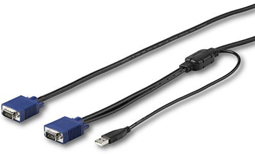Cable KVM USB de 3 m para Consola de Montaje Armario Rack - Cable KVM VGA y USB - (RKCONSUV10)