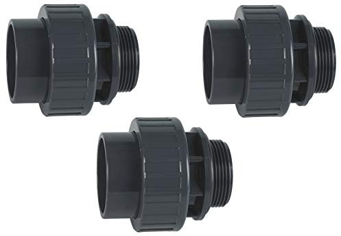 well2wellness® PVC 3/3 Verschraubung mit O-Ring - Klebeanschluss x Außengewinde - 50 x 2 (200148) - 3 Stück