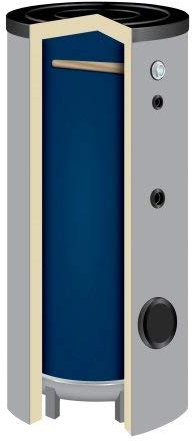 TWL 400 Liter emaillierter Pufferspeicher SP-400 ohne Wärmetauscher 50mm Isolierung