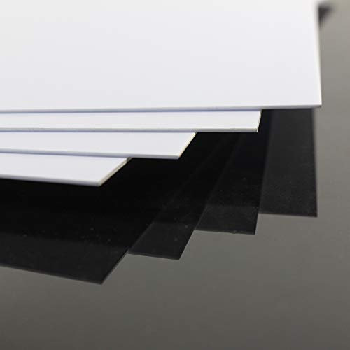 Evemodel ABS0910 4Stk. ABS Styrolplatten 200 X 250 X 1.0mm Weiß Modellbau Dekoration ABS Styrol Platten