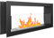Biocamino bifacciale passante DUAL 90x40cm (900x400mm), bio caminetto nero opaco. Camino a bioetanolo da montare in un'apertura a parete. Bio camino aperto a due vetri.