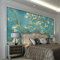 Fototapete Vlies Wand Tapete Grüne Van Gogh Mandelblüte 150X100cm Vlies Wand Tapete Wohnzimmer Schlafzimmer Büro Flur Dekoration Wandbilder Moderne Wanddeko