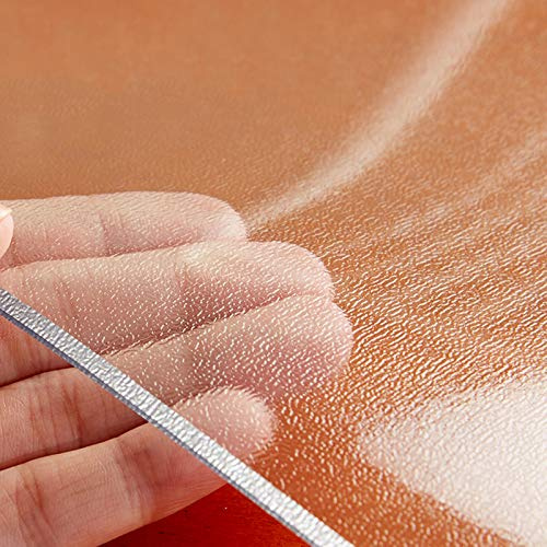 KDDEON Abgeschrägte Matte Transparente Tischdecke Abdeckung,2mm Tischfolie Schutzfolie aus PVC,für Glas,Esstisch,Möbelarbeitsplatte,Jede Oberfläche die Geschützt Werden Muss (70x120cm/28x47in)