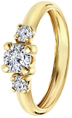 Lucardi - Damen Ring - Schmuck - Geschenke für Frauen - Gold