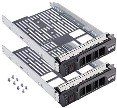 AIHG 2pcs 3.5 SAS SATA SATA Hard Drive Caddy Tray Enclosure Compatible for DELL PowerEdge R310 R320 R410 R415 R510 R515 R610 R710 T610 T710 KG1CH F238F (KG1CH-2PCS)