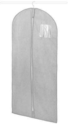 Compactor RAN10163 Kleidersack, Lange Länge für Kleider und Mäntel, Reißverschluss, staubdicht, Grau, 60 x 137 cm