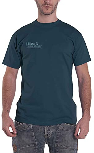 Lil NAS X T Shirt Album Logo Nue offiziell Herren Türkis