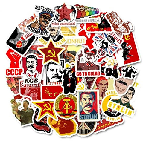 Froiny 50 Teile/Paket Aufkleber Gemischt Sowjetunion Stalin Aufkleber Skateboard Gepäck Laptop Guitar Lustige Graffiti Retro Aufkleber