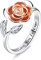 MILACOLATO 925 Sterling Silber Fidget Anxiety Ring für Frauen Damen Mädchen Offen Verstellbar Sonnenblumenring Zirkonia Blume Schmetterling Mond Stern Rose Spinner Ringe Schmuck Rose
