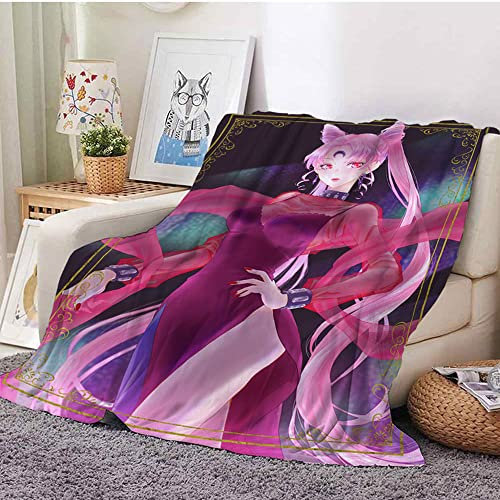 Sailor Moon hübsches Mädchen Anime 3D gedruckte weiche leichte Reise flauschige Flanell Nickerchen Decke Idee Geschenk Plüsch Haus Dekorationen Stil: Königin