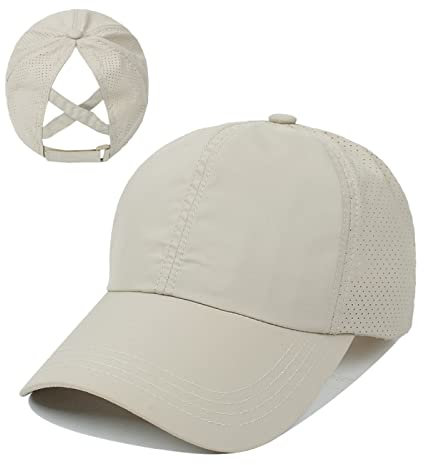 Ciamlir Basecap Herren Pferdeschwanz-Baseballmützen Für Damen, Criss Cross, Messy Bun, Hysteresenhut, Ponycap, Trucker-Mütze, Verstellbar, Outdoor-Sportarten, Stil 2, Einheitsgröße