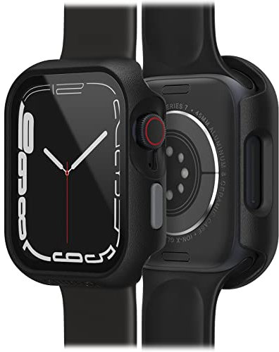 Protector de Reloj con Protector de Pantalla de Cristal Templado Integrado OtterBox Eclipse para Apple Watch Series 9/8/7-45mm, Resistente a Golpes y Caídas, Negro