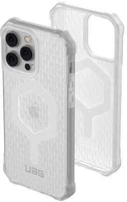 URBAN ARMOR GEAR UAG Designed for iPhone 14 Pro Max Case Clear Ice 6.7 Essential Armor Build-in Magnet Compatible with MagSafe Charging Ultra Thin Ergonomic Translucent Protective Cover