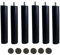 MOBILIARIOCLICHI Lot de 6 pieds pour sommier et bases tapissées, en différentes dimensions et couleurs (noir, 6 unités 30 cm)