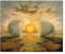 Impressions sur Toile - Salvador Dali L'Aurora Abstrait Oeuf Soleil Rayons Toile Mur Art Peintures Affiches et Gravures Photos Décor 50x75 cm Sans Cadre