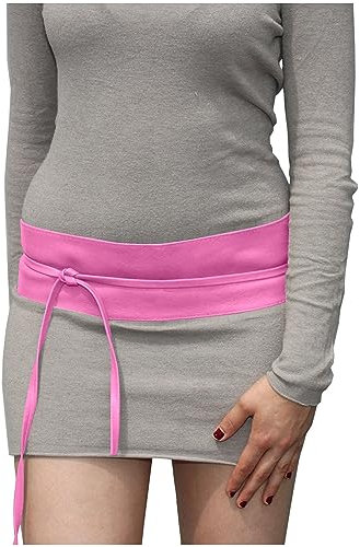 Best Emilie Damen Wickelgürtel in Lederoptik - vielen Farben - Hüftgürtel Taillengürtel Damen Gürtel - Einheitsgröße (Pink)