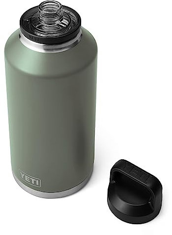 YETI Rambler 1,8 l Flasche, vakuumisoliert, Edelstahl mit Trinkverschluss, Camp Green