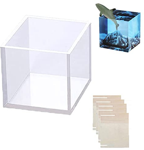 Stampo quadrato in silicone, 8 cm, stampo quadrato in resina epossidica, stampo quadrato per candele, sapone, produzione di gioielli, fai da te