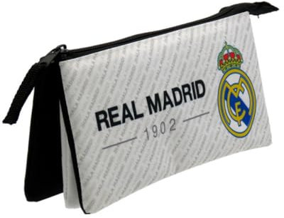 Real Madrid Portatodo Triple 22cm, Estuche Ecolar